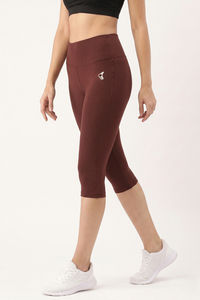 Zelocity Quick Dry Training 3/4th Leggings - Friar Brown — thumbnail 3